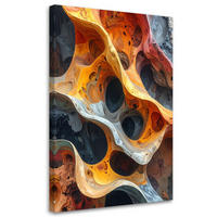 LEINWANDBILD 3D und geometrisch 60x90cm - Orange, Textil (60/90cm) - Feeby