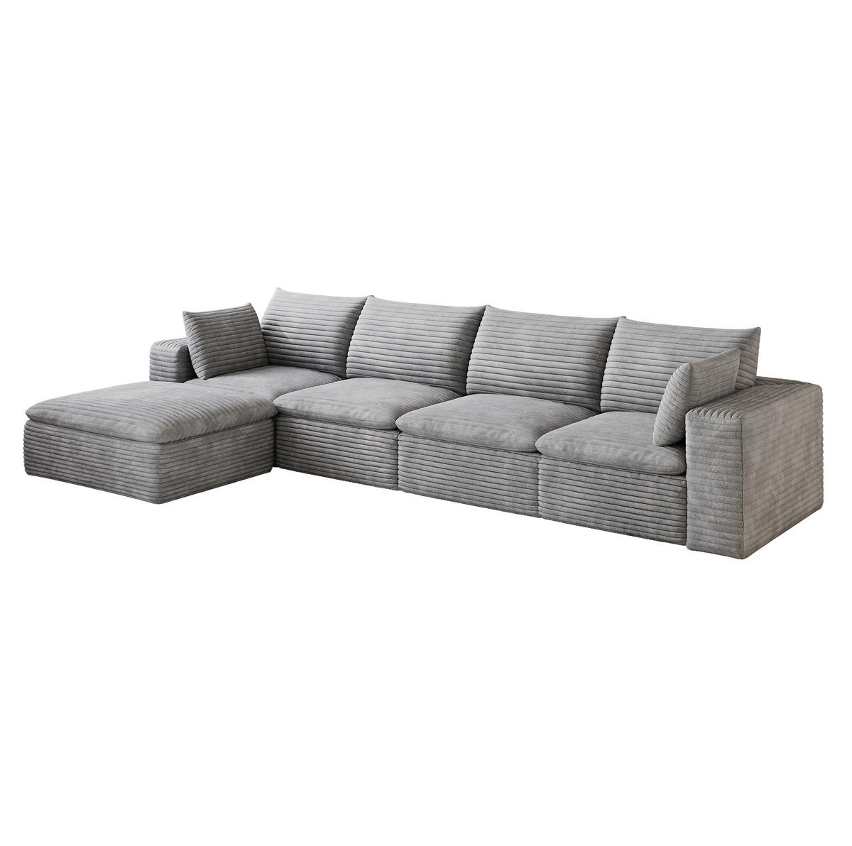 SOFA modular Grey - Grau, Kunststoff (160/340cm) - Meubliv