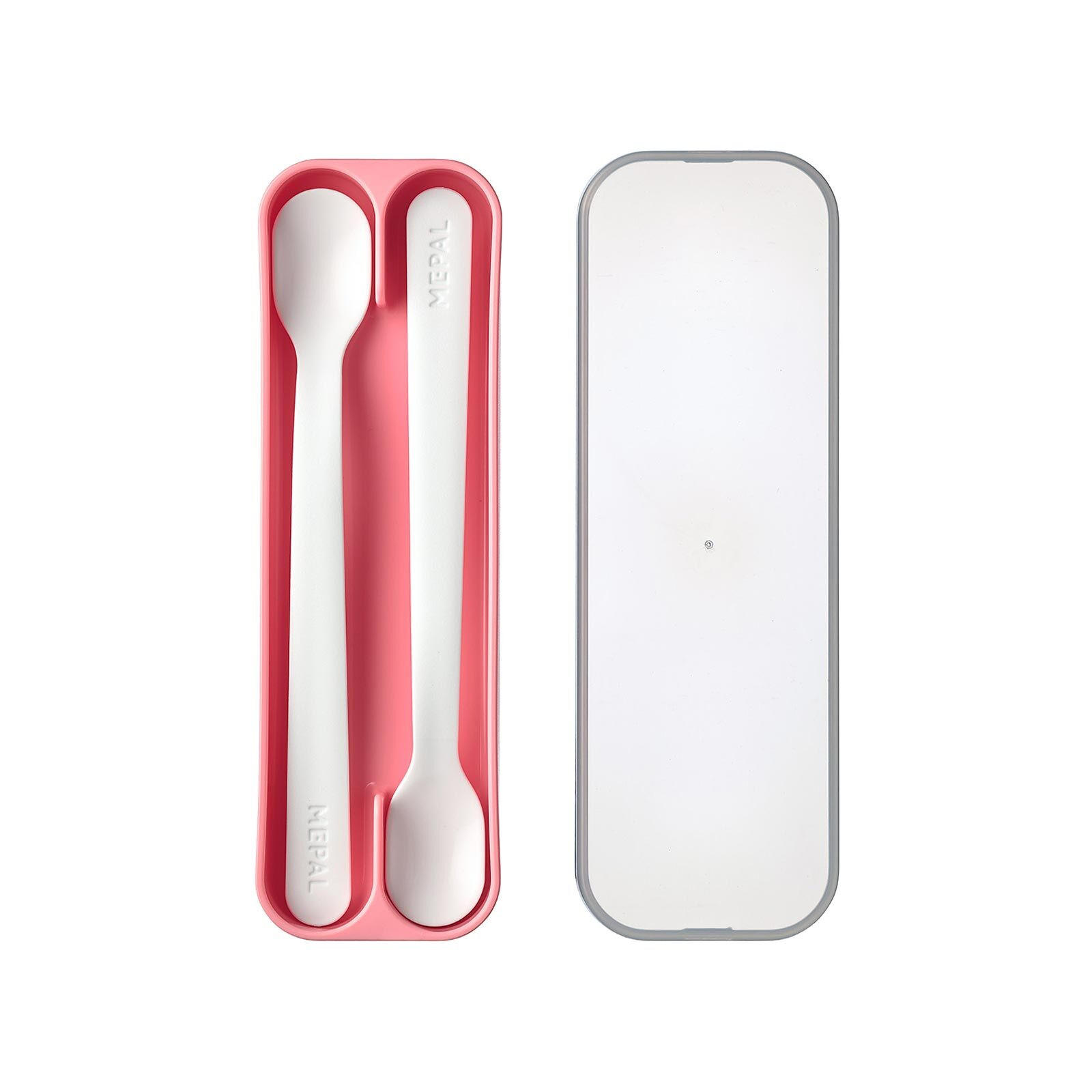 FÜTTERLÖFFEL Mio Deep Pink 2er Set - Pink, Kunststoff - Mepal