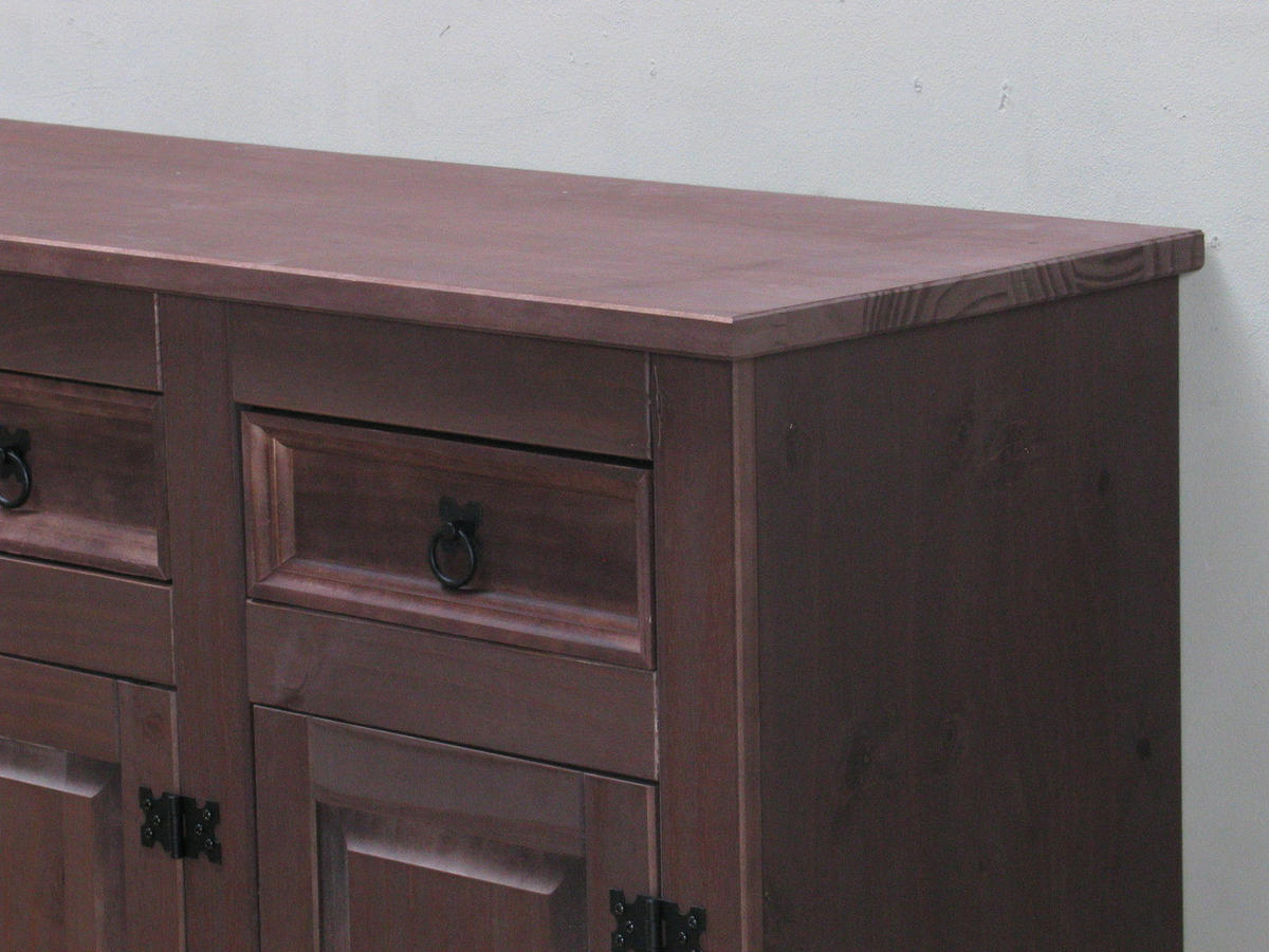 SIDEBOARD braun - Braun, Holz/Textil (132/84/44cm) - ebuy24