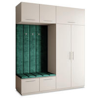 GARDEROBENSCHRANK REMA 200/240/60 cm Modern Garderobe-Set Kaschmir - Kaschmir/Grün, Holzwerkstoff (200/240/60cm) - MASSENO