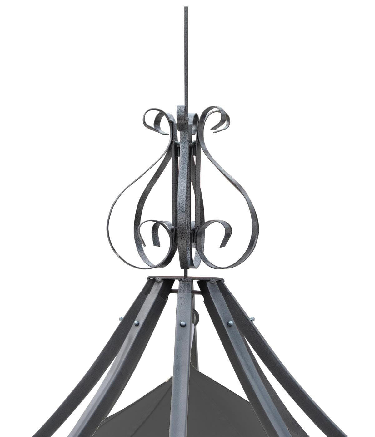 PERGOLA Almeria 330x300x300cm Rundpavillon Grau - Grau, Metall (300/330/300cm) - BERLINLODGE