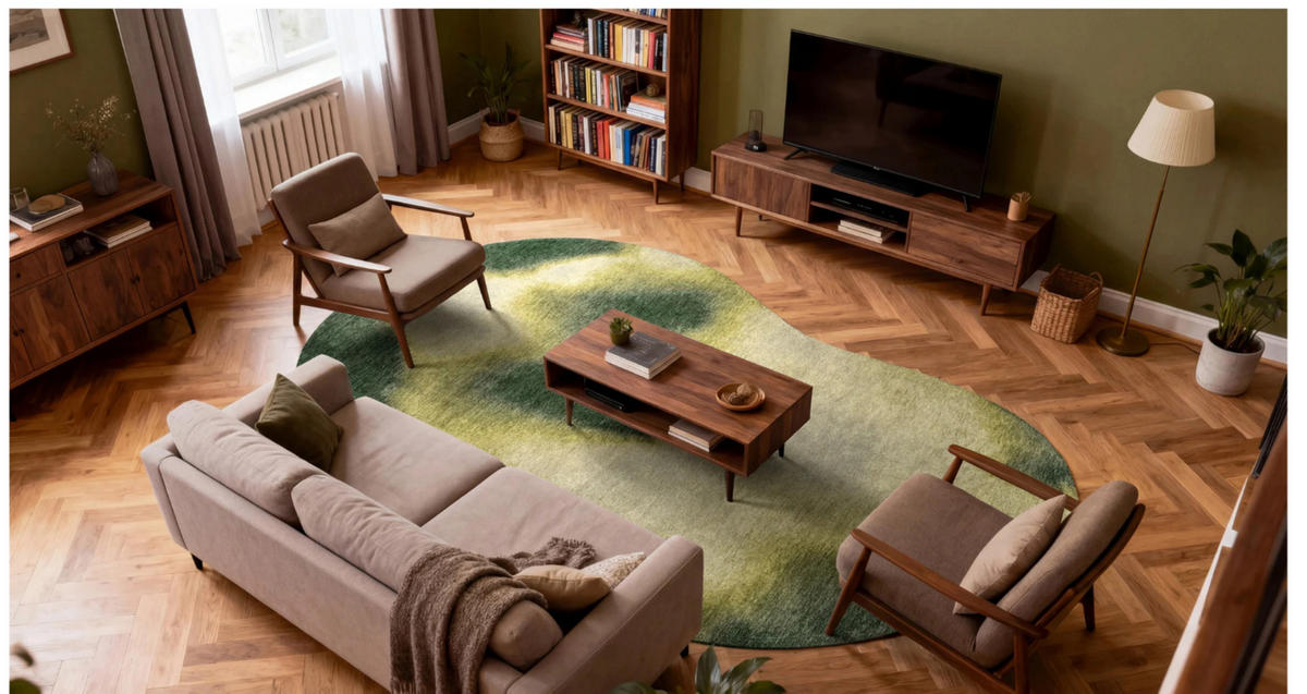 TEPPICH modern Flachgewebe AERO Grün 170 x 235 cm - Grün, Textil (170/235cm) - Novatrend