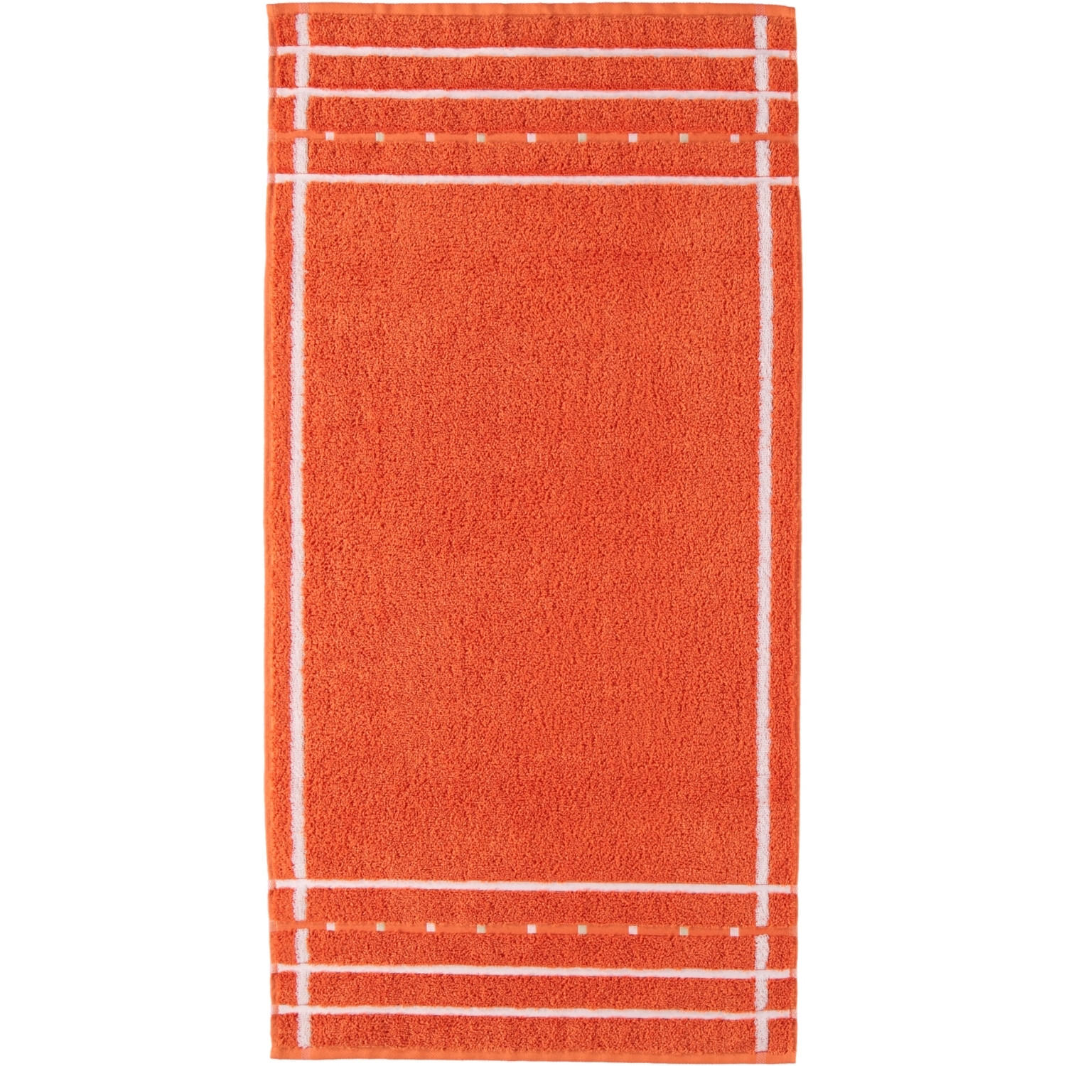 RUČNIK 50/100 cm , narančasta, bijela  Quadrati  - narančasta/bijela, Konvencionalno, tekstil (50/100cm) - Vossen