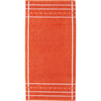 RUČNIK 50/100 cm , narančasta, bijela  Quadrati  - narančasta/bijela, Konvencionalno, tekstil (50/100cm) - Vossen