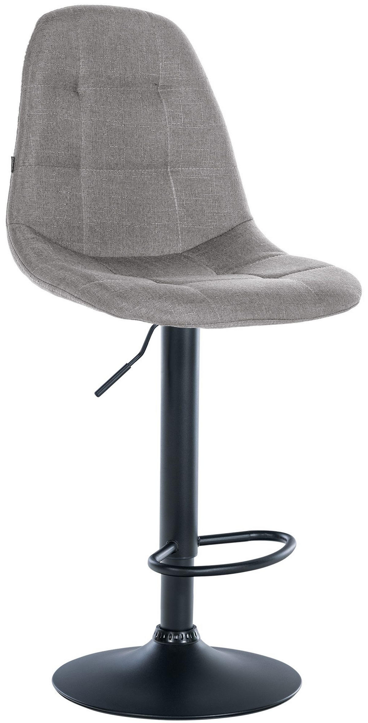 BARHOCKER Metall grau - Grau, Textil/Metall (47/99/56cm) - CLP