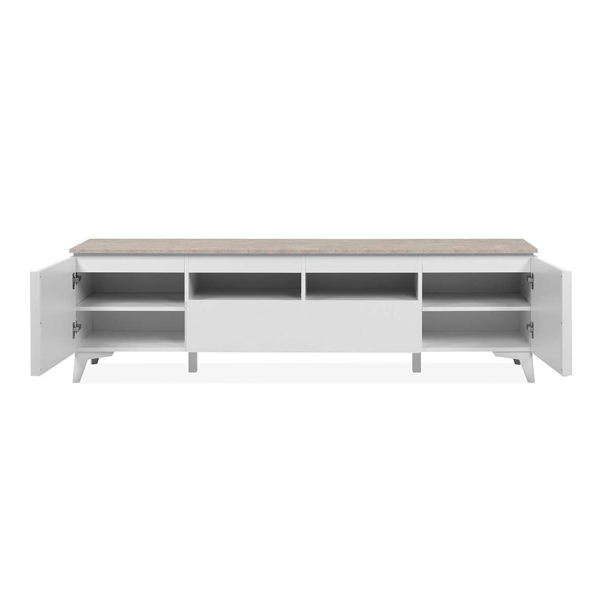 LOWBOARD Bertrix 40/177/52 cm - Weiß, Holzwerkstoff (177/52/40cm) - Finori GmbH
