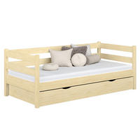 TAGESBETT mit Schublade N01 Klare Kiefer 80/200 - Braun, Naturmaterialien/Holz (80/200cm) - N-Wood