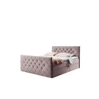 BOXBETT Eivor In überlänge - Rosa, Holzwerkstoff/Textil (140/220cm) - Fun Möbel