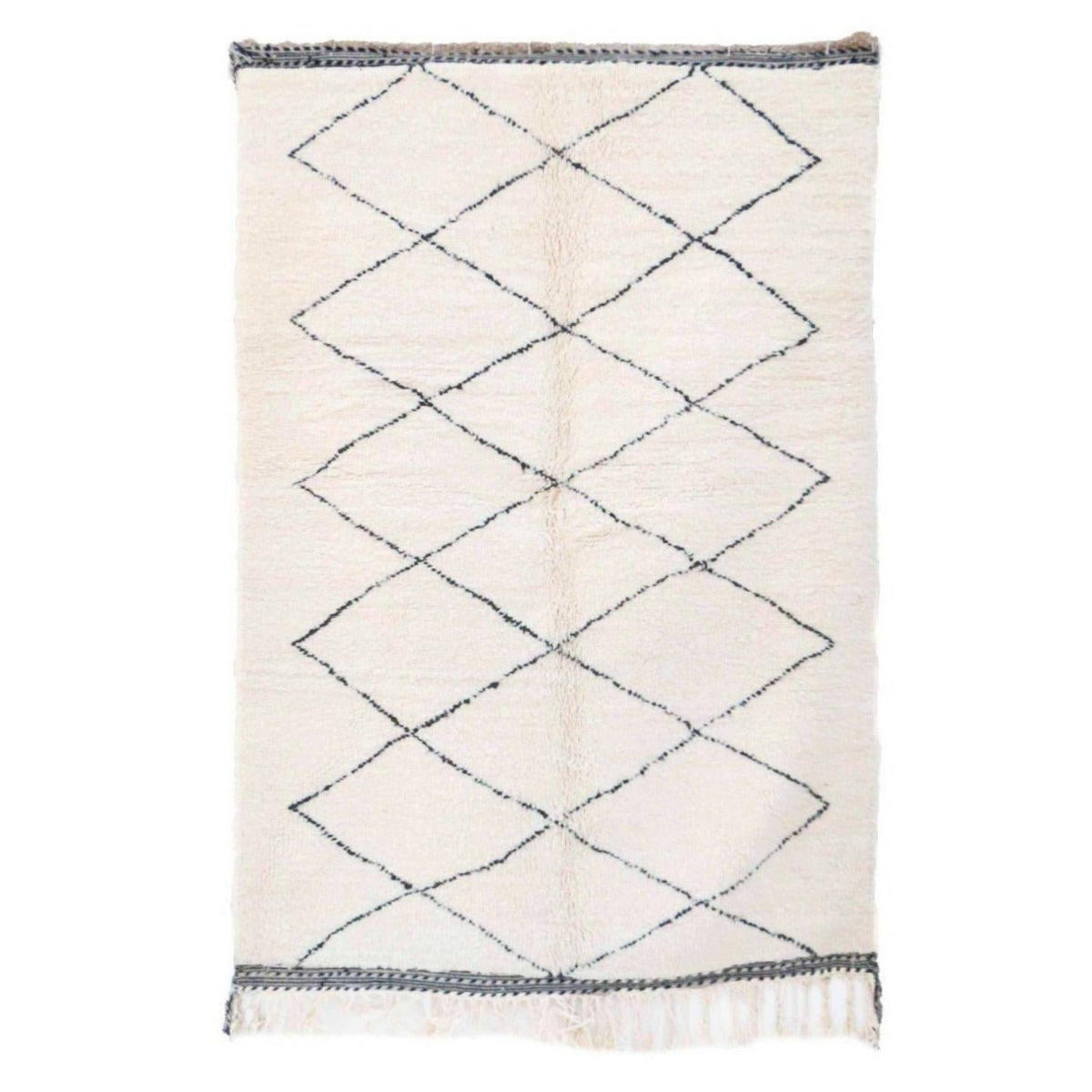 BERBERTEPPICH aus reiner Wolle 158x 256 cm - Beige, Naturmaterialien (158/256cm) - AFK Living