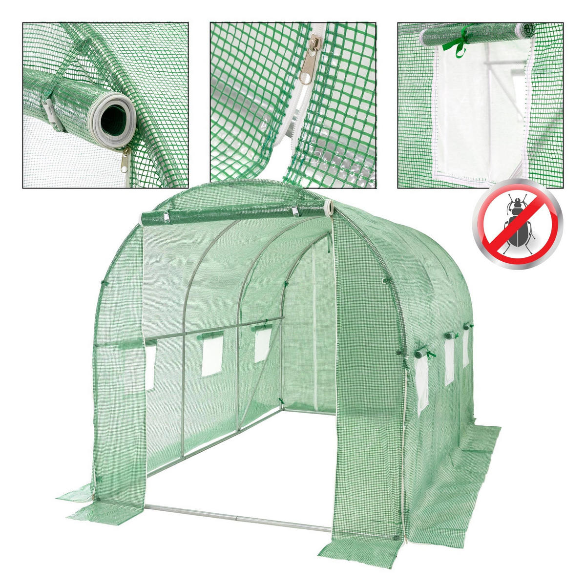 GEWÄCHSHAUS - Grün, Kunststoff (200/200/300cm)