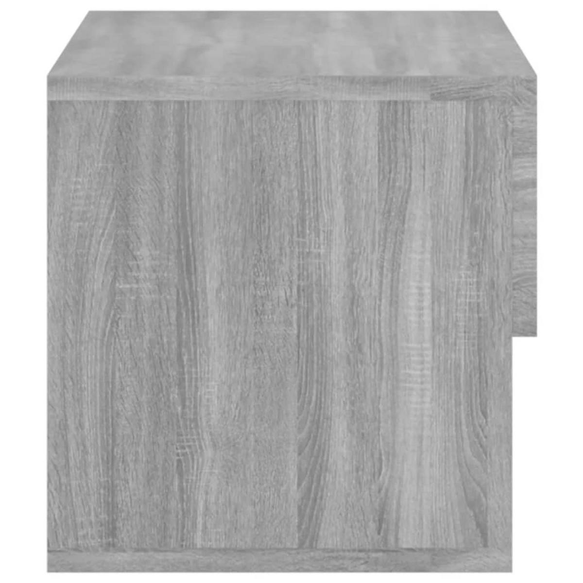 NACHTTISCH hängend 2-teilig mit 1 Schublade aus Holzwerkstoff In Grau Sonoma Dekor - Silbereichenfarben, Holz (46/30/29.5cm) - vidaXL