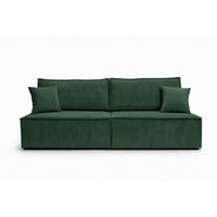 SOFA Mit Schlaffunktion Und Bettkasten, Cordstoff Poso, Hellgrau, BEST MINI - Grün, Holz (200/83/98cm) - Kaiser Möbel