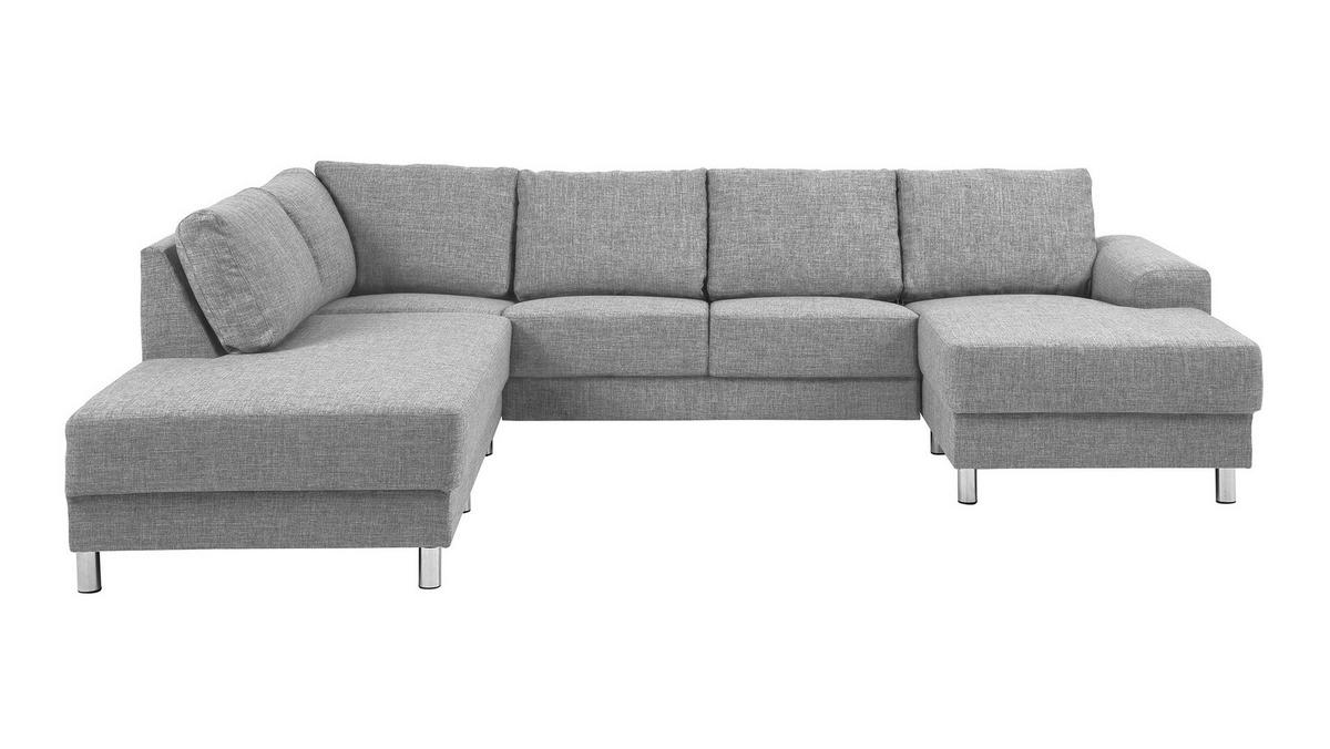 ECKSOFA hellgrau - Grau, Textil (287/221cm) - ebuy24