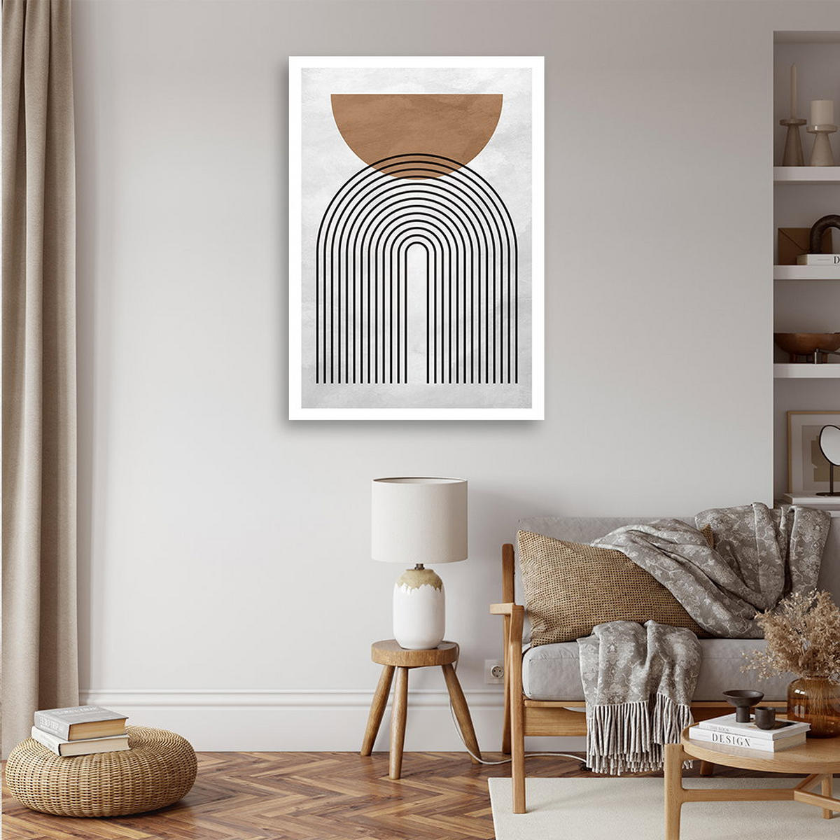 KUNSTDRUCK Grau 60/90 cm - Grau, Textil (60/90cm) - KUNSTLOFT