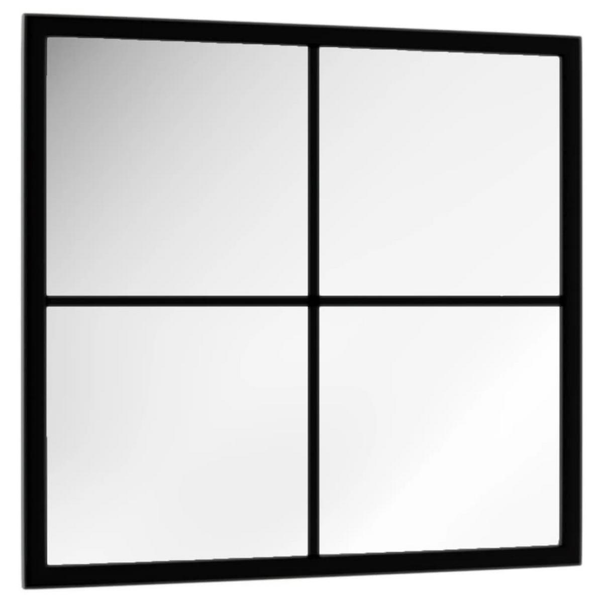 WANDSPIEGEL Schwarz 40x40 cm Metall - Schwarz, Metall (40/40/40cm) - furnicato