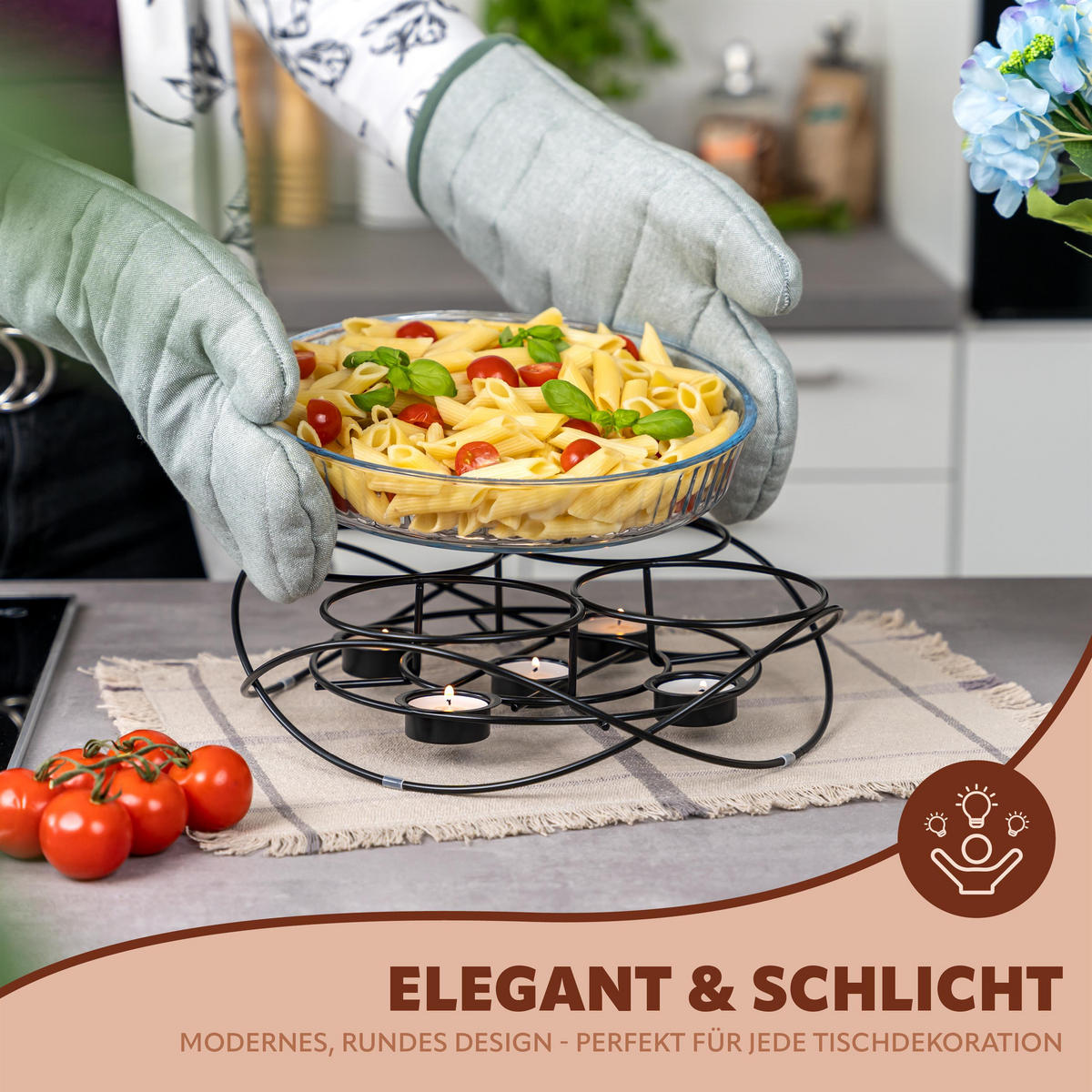 SPEISEWÄRMER, schwarz - Schwarz, Metall (30/8cm) - bremermann