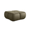 POUF Kunstleder Grün - Schwarz/Olivgrün, Leder/Kunststoff (95/41/95cm) - Makamii