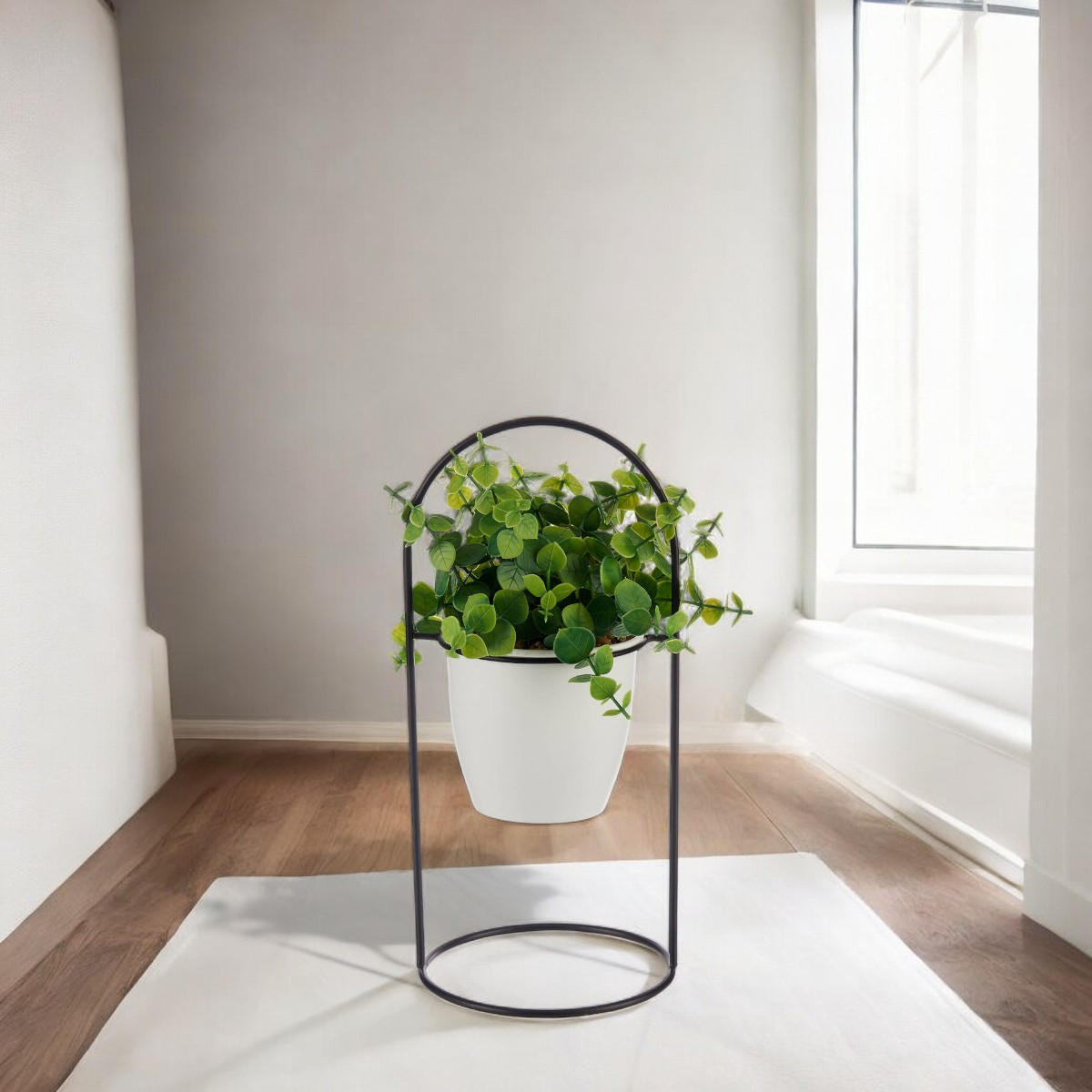 KÜNSTLICHE BLUME Metallständer Ø 21/30 cm - Grün, Kunststoff (30cm) - Ibergarden