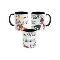 KAFFEEBECHER Looney Tunes Coyote, Silvester, Taz Schwarz/Weiß 320 ml - Multicolor, Keramik (0.32L) - Looney Tunes