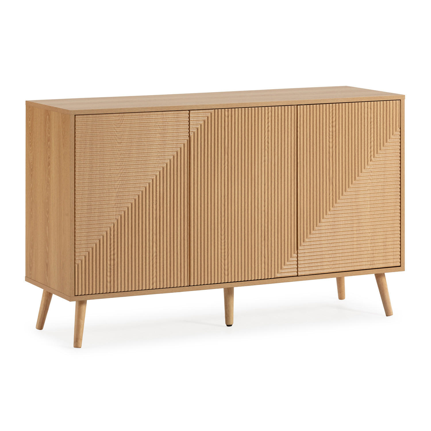 SIDEBOARD Telmo 3 türen Eichenfarbe - Honigeiche, Holzwerkstoff (120/76/40cm)