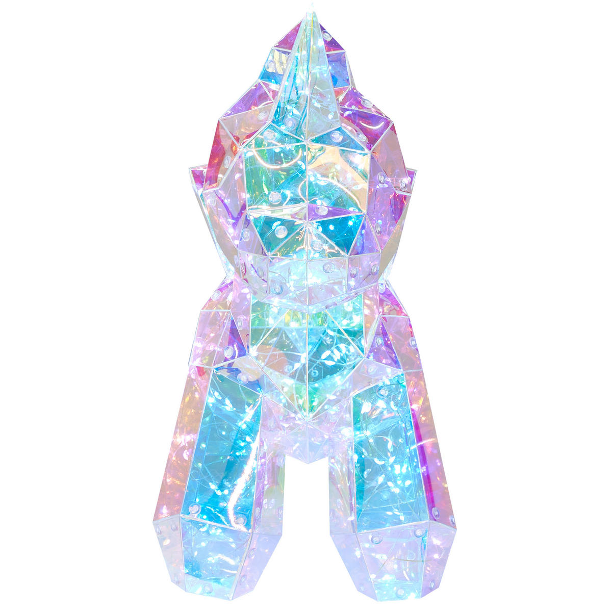 LED-DEKORATION Einhorn Bunt Fornax - Multicolor, Kunststoff (17/17/35cm) - Beliani