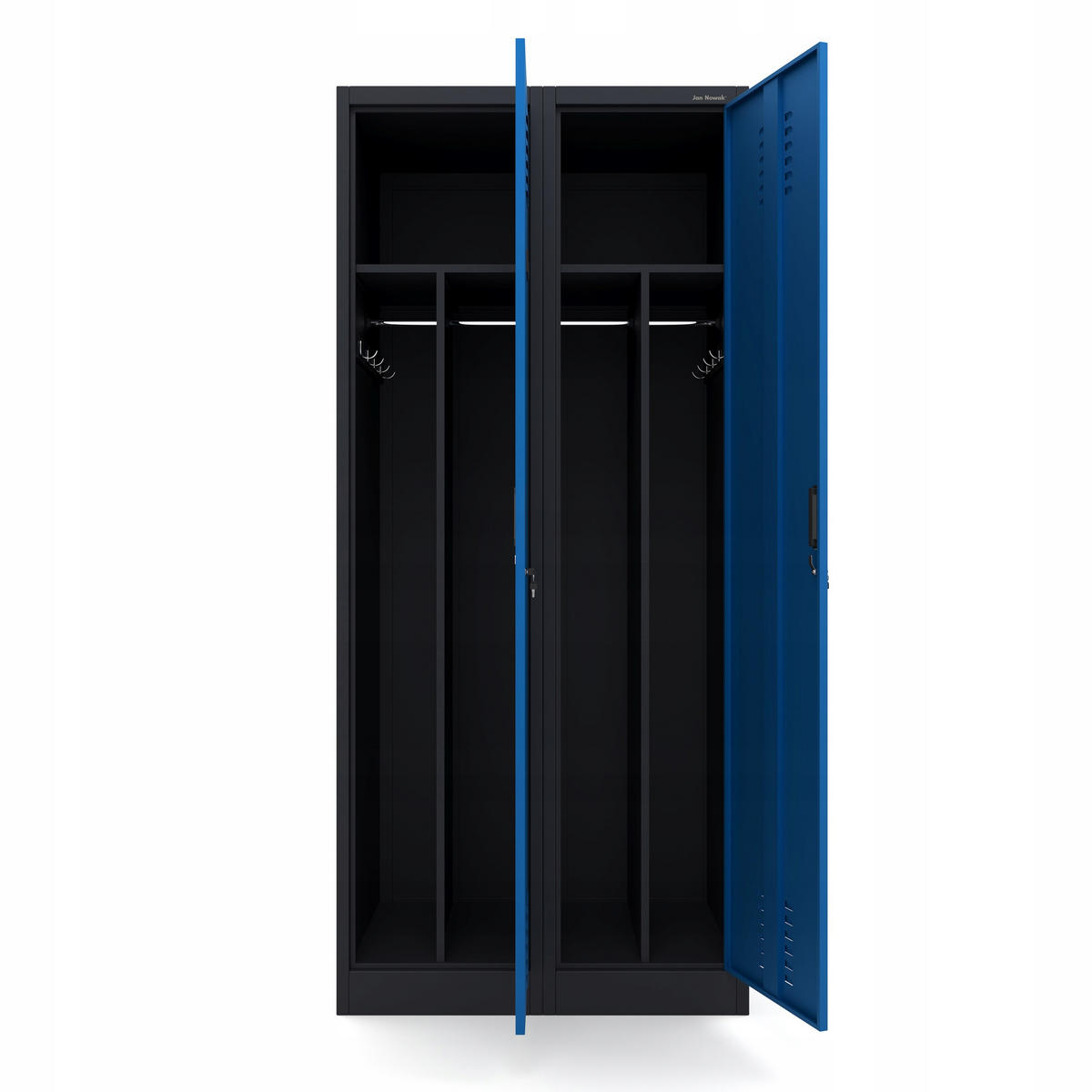 UMKLEIDESCHRANK KACPER - Blau/Anthrazit, Metall (80/180/50cm) - Jan Nowak