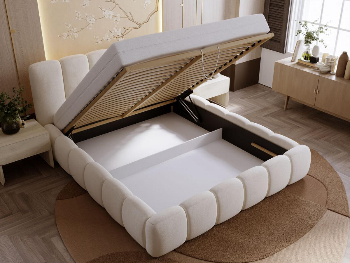 POLSTERBETT Royal 120x200 Beige - Beige, Textil (120/200cm) - Graingold