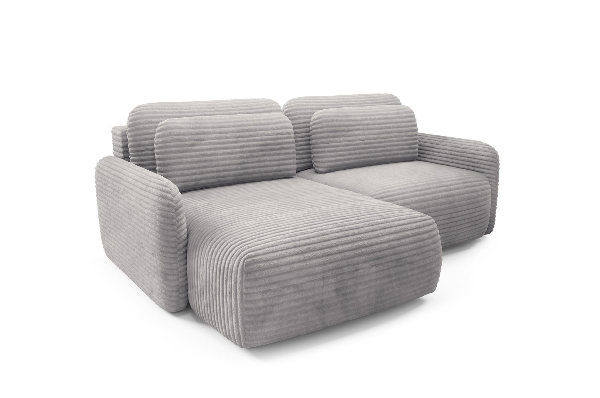 ECKSOFA Simone Mit Schlaffunktion - Grau, Holzwerkstoff/Textil (240/165cm) - Fun Möbel