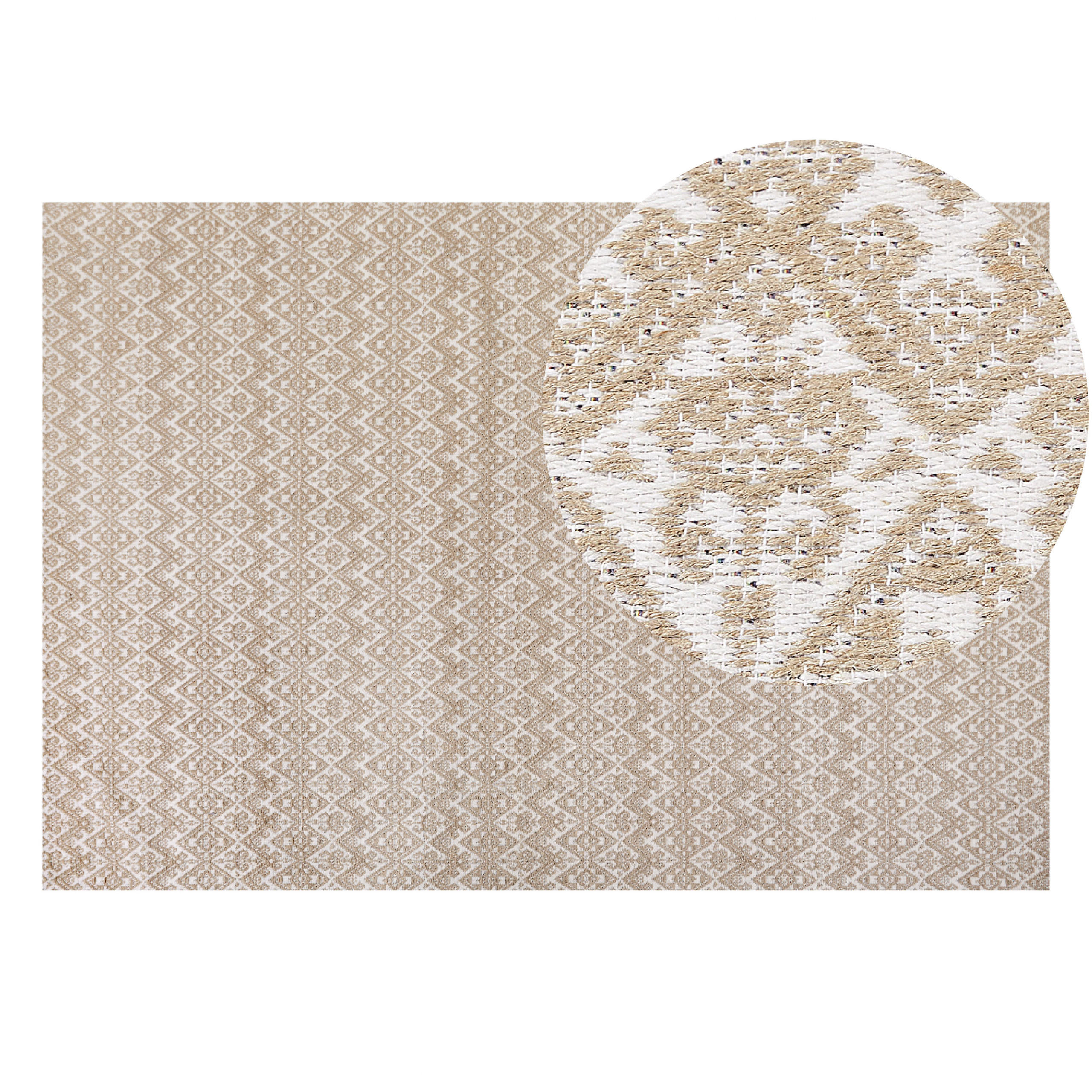 TEPPICH geflochten Atima 230/160 cm - Beige, Naturmaterialen (160/230cm) - Beliani