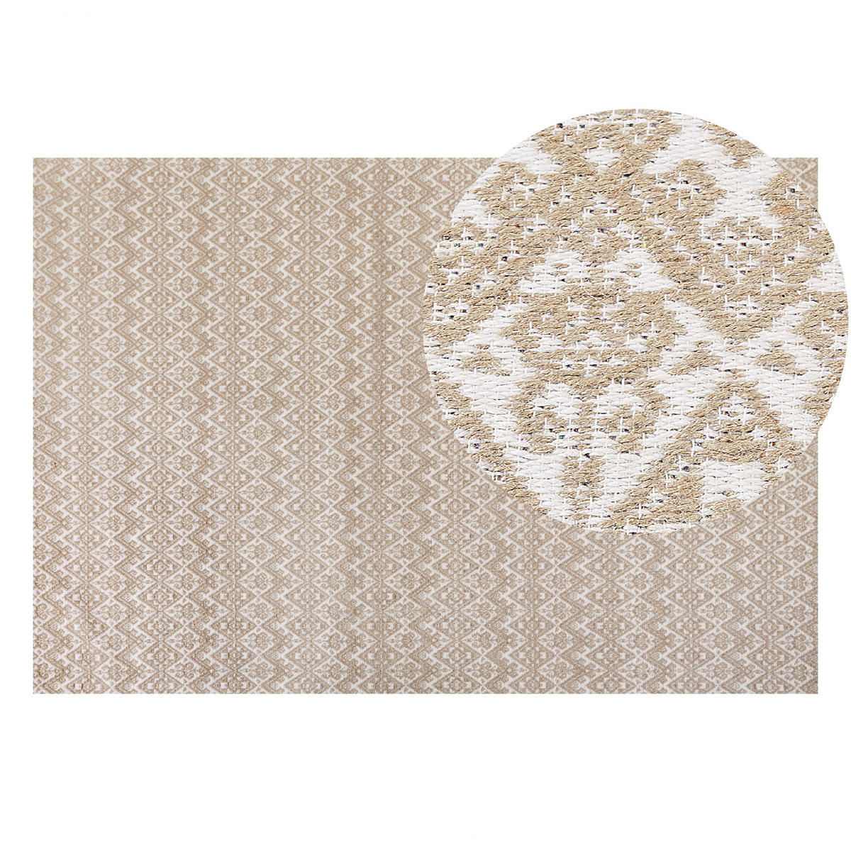 TEPPICH geflochten Atima 230/160 cm - Beige, Naturmaterialien (160/230cm) - Beliani