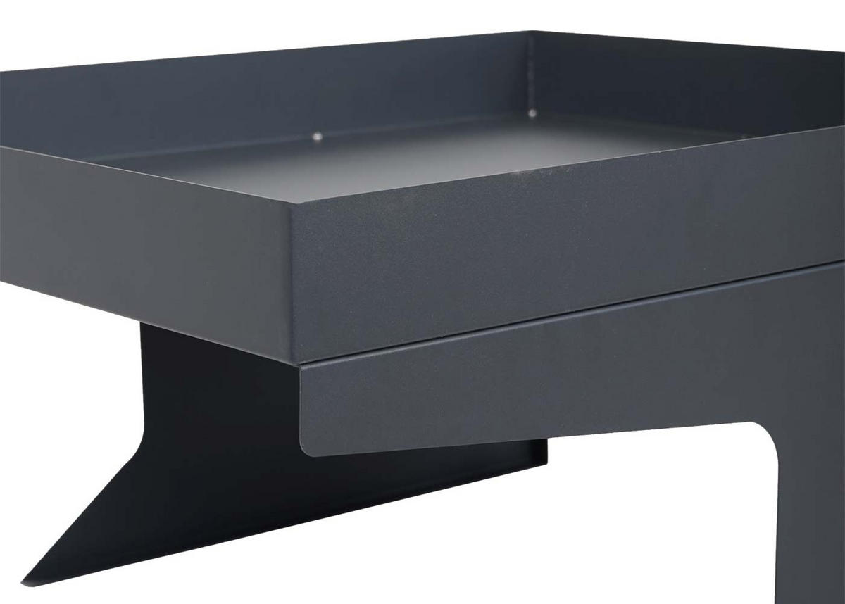 MÄHROBOTER-GARAGE mit Pflanzkasten 37x60x70cm Metall Anthrazit - Anthrazit, Metall (60/37/70cm) - PROREGAL