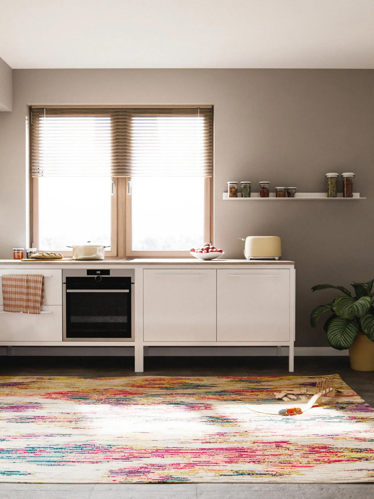 TEPPICH Casa Multicolor 140/200 cm - Multicolor, Naturmaterialien/Textil (140/200cm) - benuta