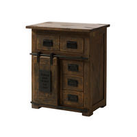 KOMMODE Mango 70x45x85 braun lackiert RAILWAY #411 - Braun, Holz (70/85/45cm) - Massivmoebel24