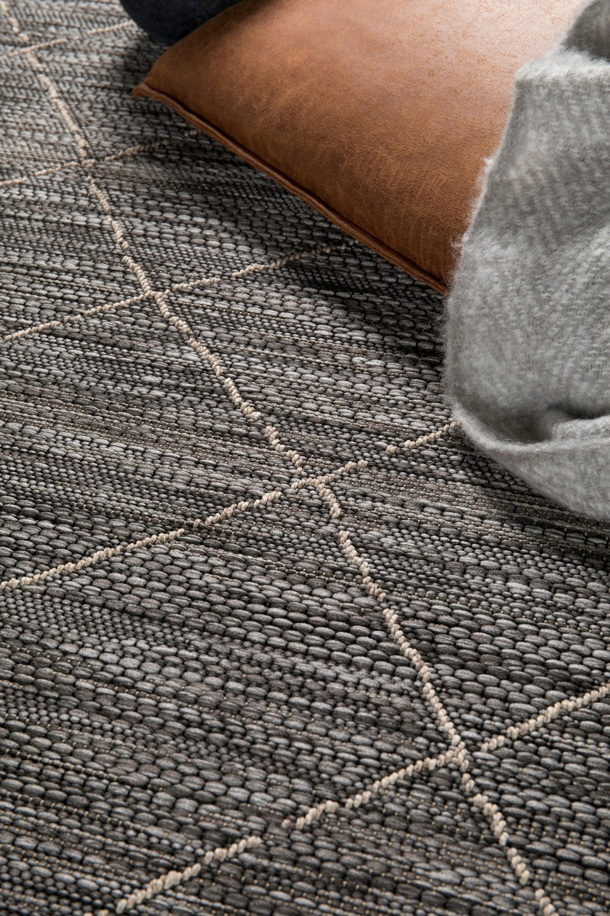 TEPPICH für innen und außen pflegeleicht, schwarz Schwarz - Schwarz, Textil (160/230cm) - AFK Living