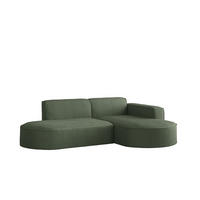 ECKSOFA Palma Xs In Scala - Grün, Holzwerkstoff/Textil (236/165cm) - Fun Möbel