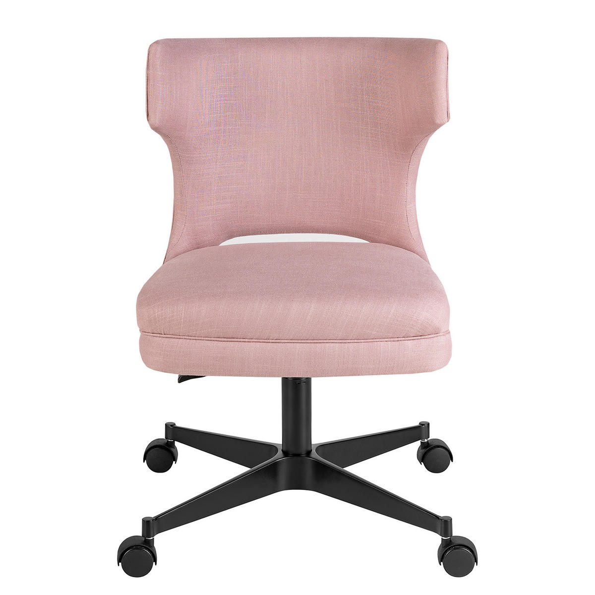 BÜROSTUHL - Metall / Textil - Rosa, Textil/Metall (52/80/56cm) - home24