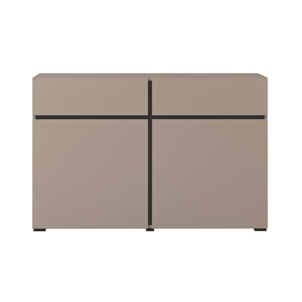KOMODA Lilia Taupi - taupe, drvni materijal (119/78/40cm) - Petits-meubles