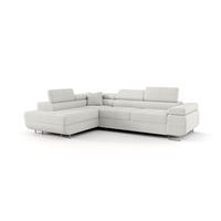ECKSOFA Monaro Mit Schlaffunktion - Weiß, Holzwerkstoff/Textil (275/202cm) - Fun Möbel
