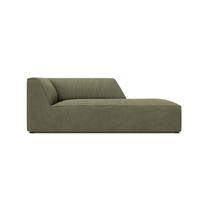 CHAISELONGUE rechts Ruby aus Cord grün - Grün, Textil (93/69/180cm) - Micadoni