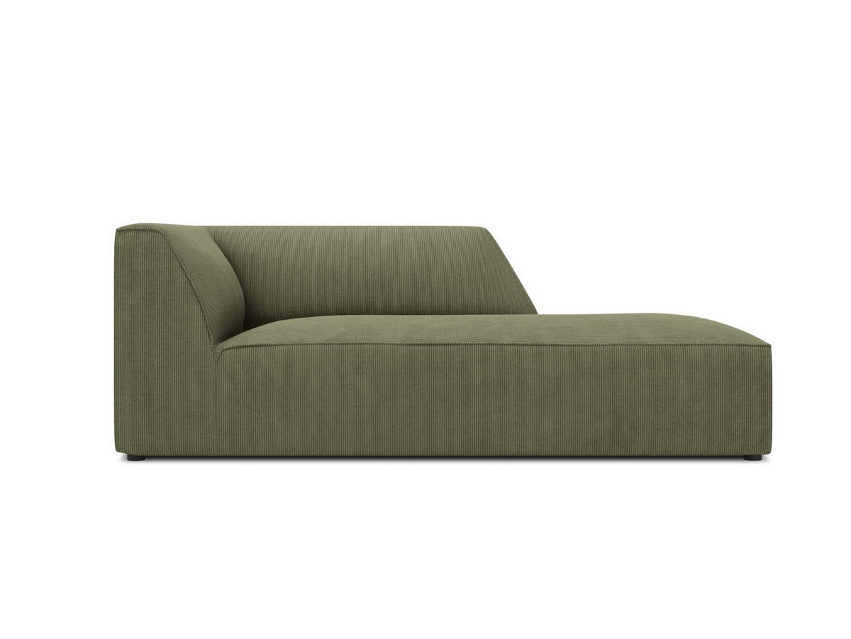CHAISELONGUE rechts Ruby aus Cord grün - Grün, Textil (93/69/180cm) - Micadoni