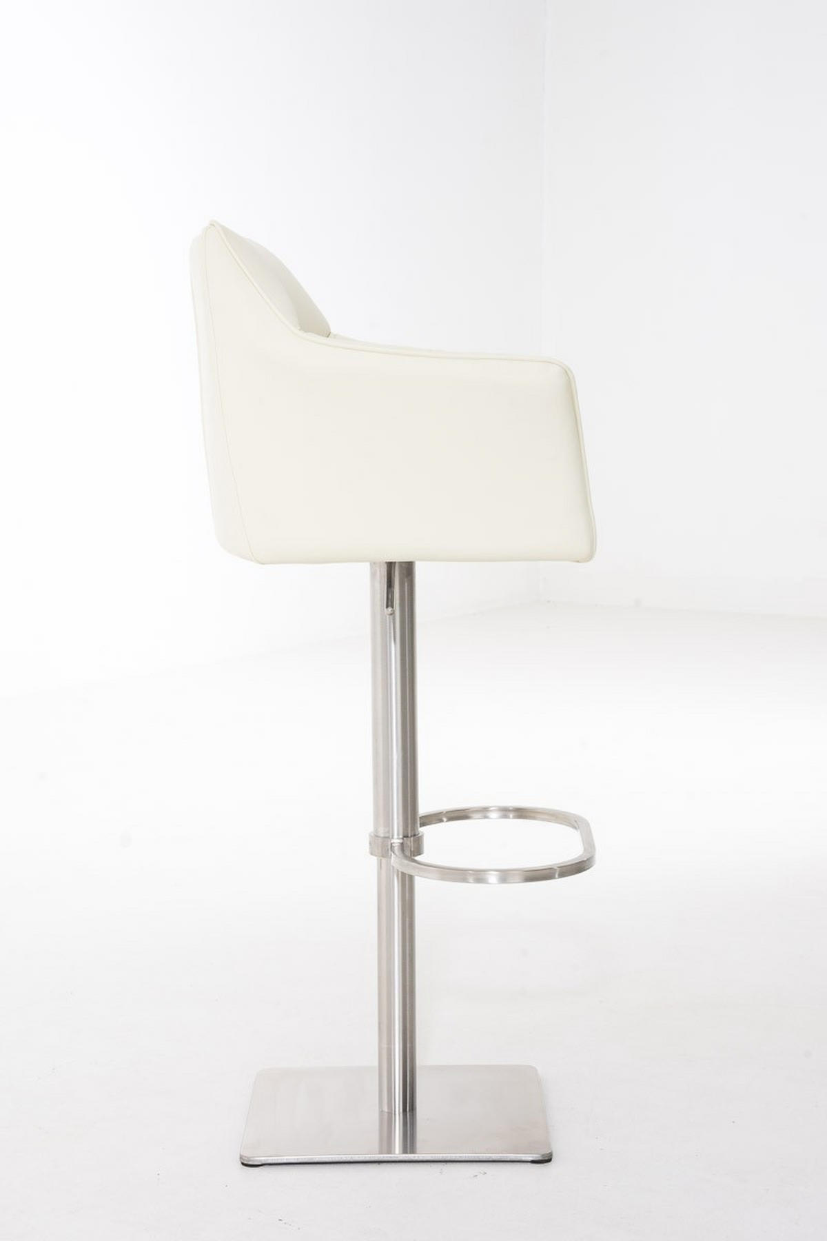 BARHOCKER Damaso 88x64x45 cm Creme - Creme, Leder (64/88/45cm) - furnicato