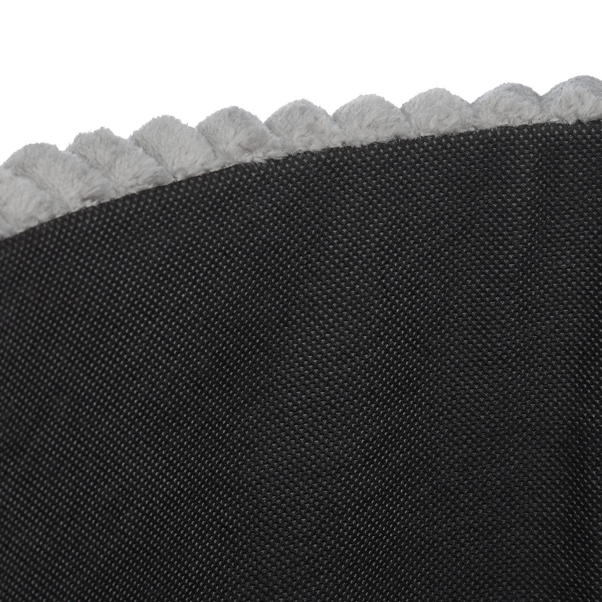 SAMTHOCKER - Grau, Holzwerkstoff/Textil (41/43.5/41cm) - Relaxdays