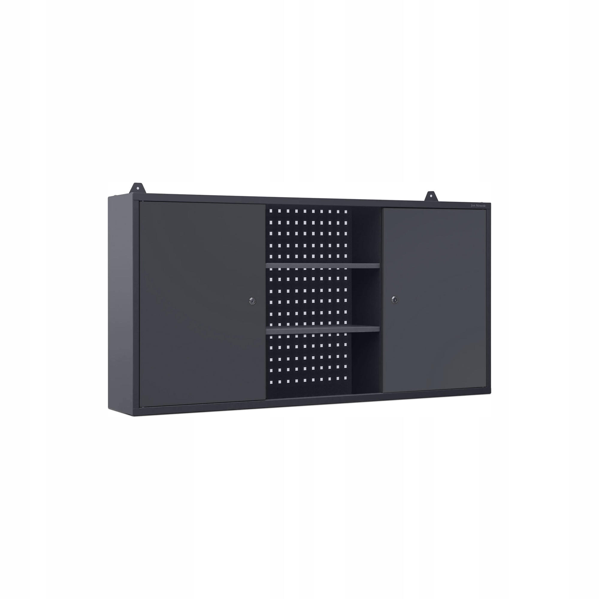 WERKZEUGSCHRANK BEN - Anthrazit, Metall (120/60/20cm) - Jan Nowak