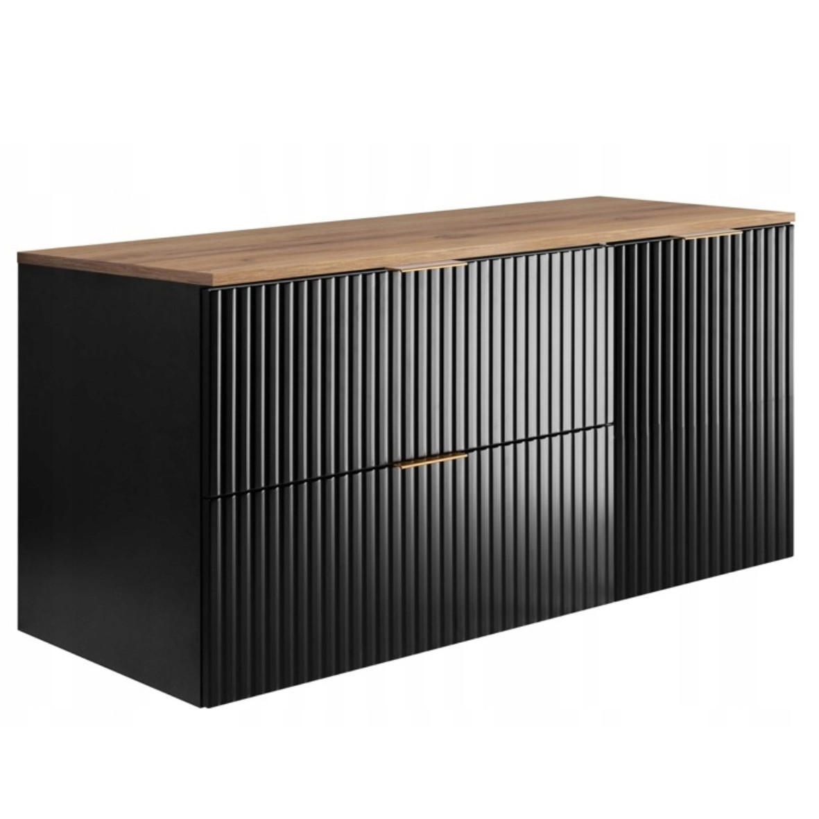 WASCHBECKUNTERSCHRANK FLOW + Platte Eiche Craft 120/57/46 cm - Eichefarben, Holzwerkstoff (120/57/46cm) - Rodan