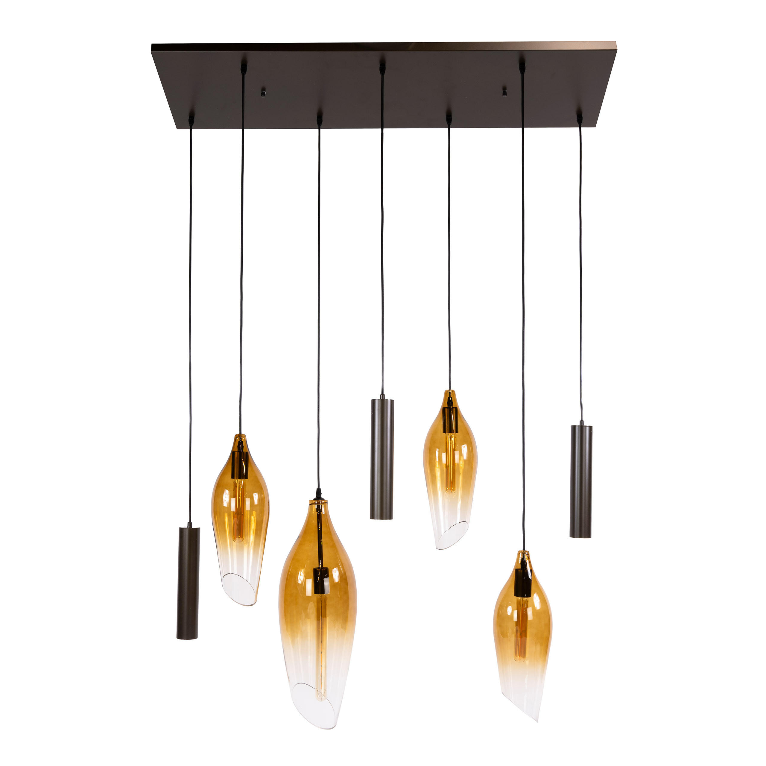 HÄNGELEUCHTE Cocoon Braun 40/105/150 cm - Braun, Glas (40/105/150cm) - Hoyz Collection