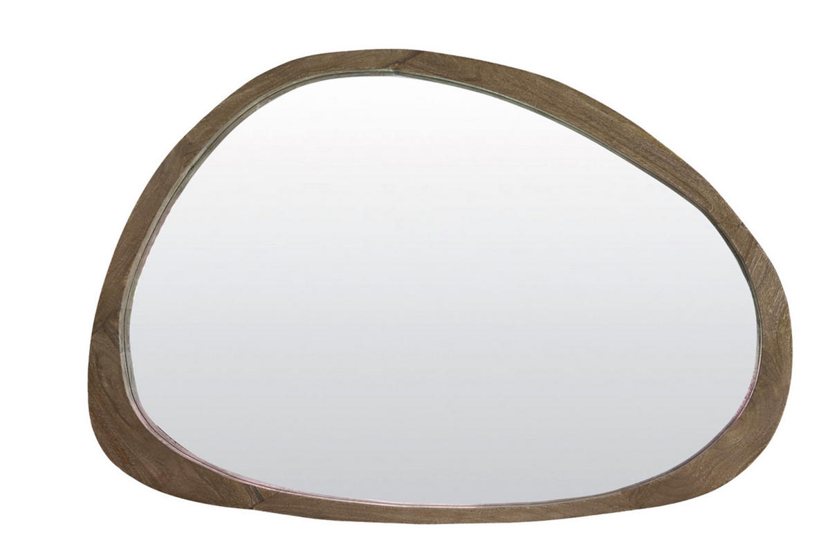 SPIEGEL Sonora Braun 120/5/80 cm - Dunkelbraun, Holz (5/80/120cm) - Light & Living
