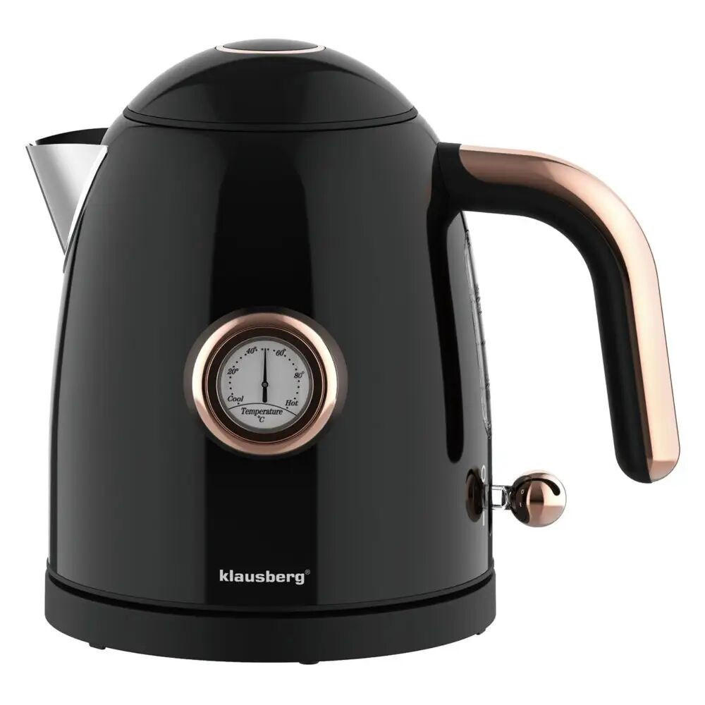 WASSERKOCHER ELEKTRISCH Schwarz 22/15.5/20 cm KB9017 - Schwarz, Metall (15.5/20/22cm) - Klausberg 