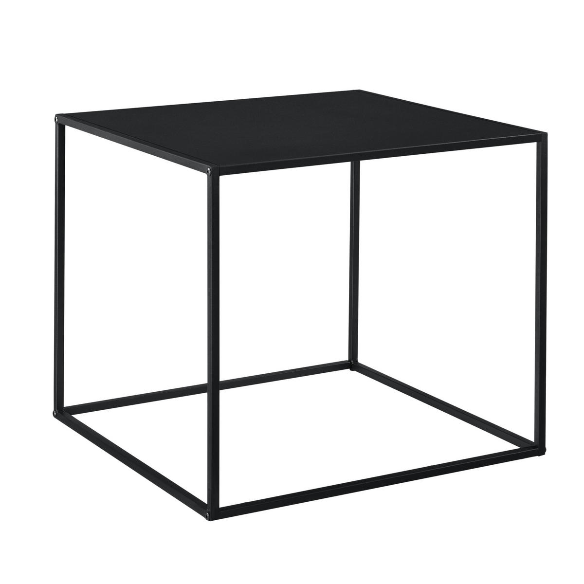 KONSOLENTISCH Russafa - Schwarz, Metall (55/55/50cm) - [en.casa]