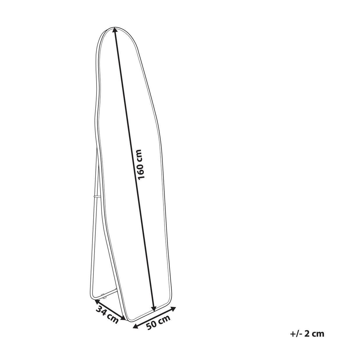 OGLINDĂ PE SUPORT 160 cm metal aurie Larche - auriu, metal (50/160/3cm) - Beliani